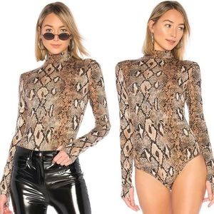 I.AM.GIA Kenzie Snakeskin Longsleeve Bodysuit